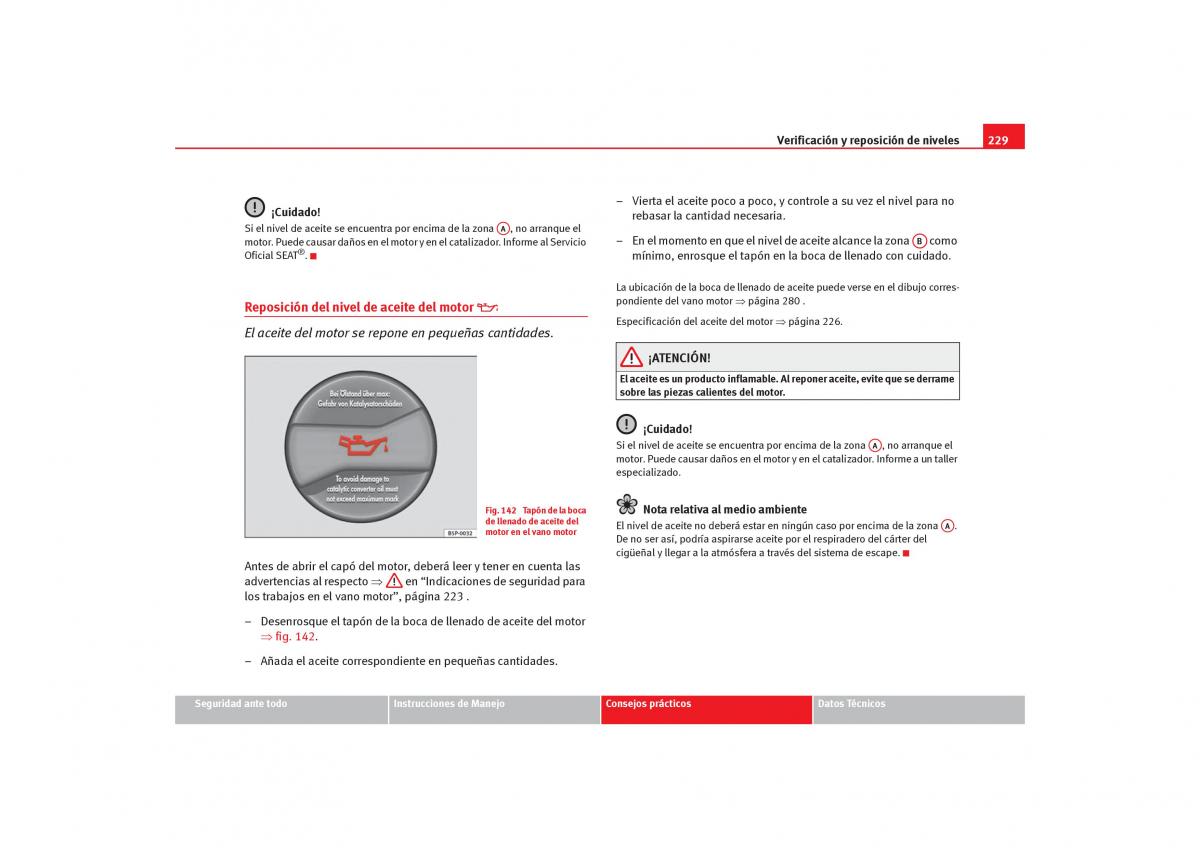 Seat Alhambra I 1 manual del propietario / page 231