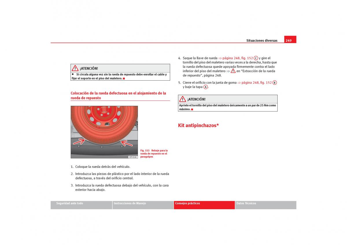 Seat Alhambra I 1 manual del propietario / page 251