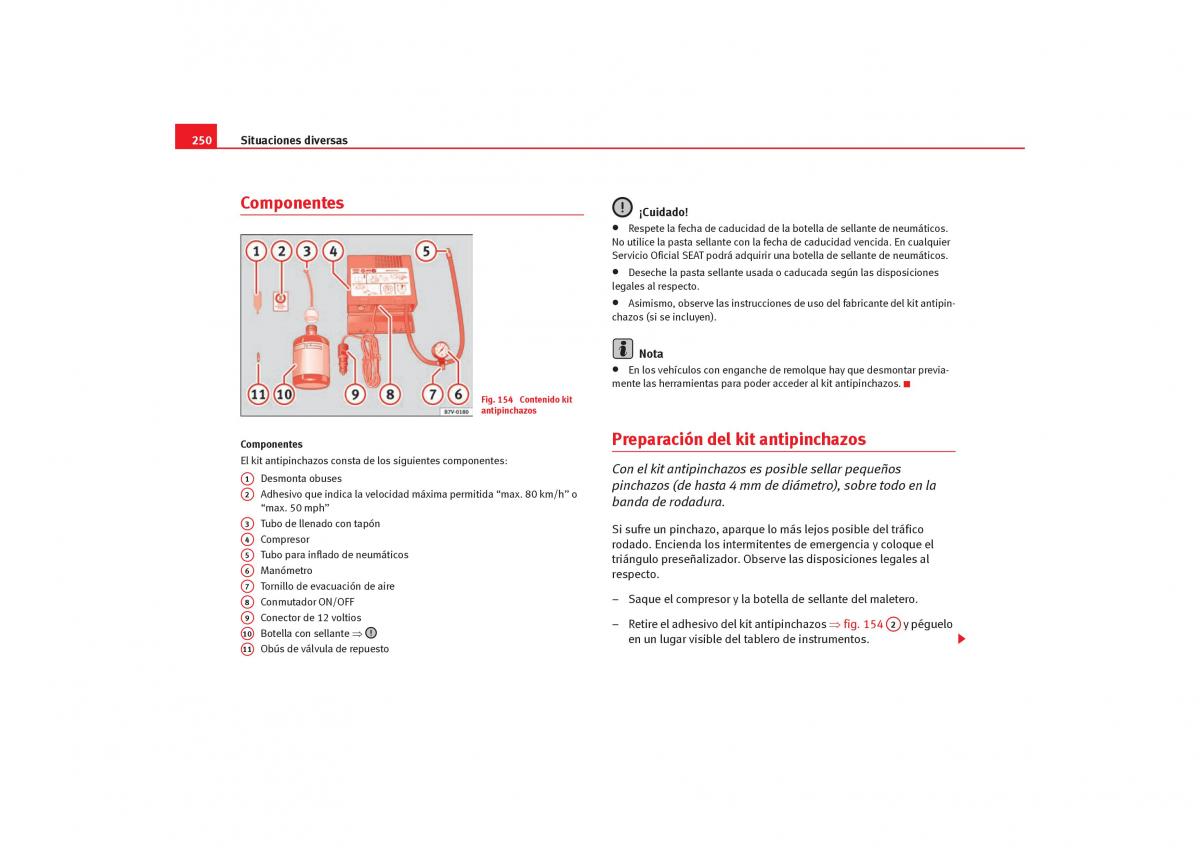 Seat Alhambra I 1 manual del propietario / page 252