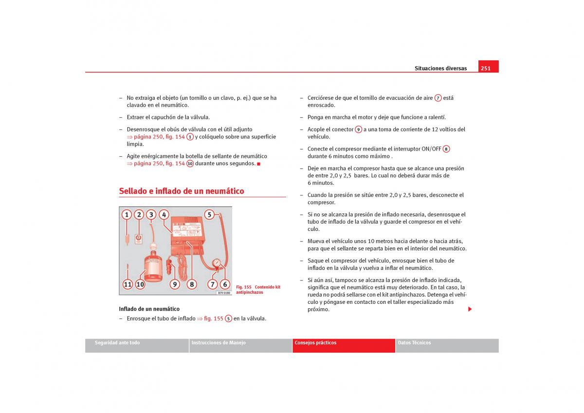 Seat Alhambra I 1 manual del propietario / page 253