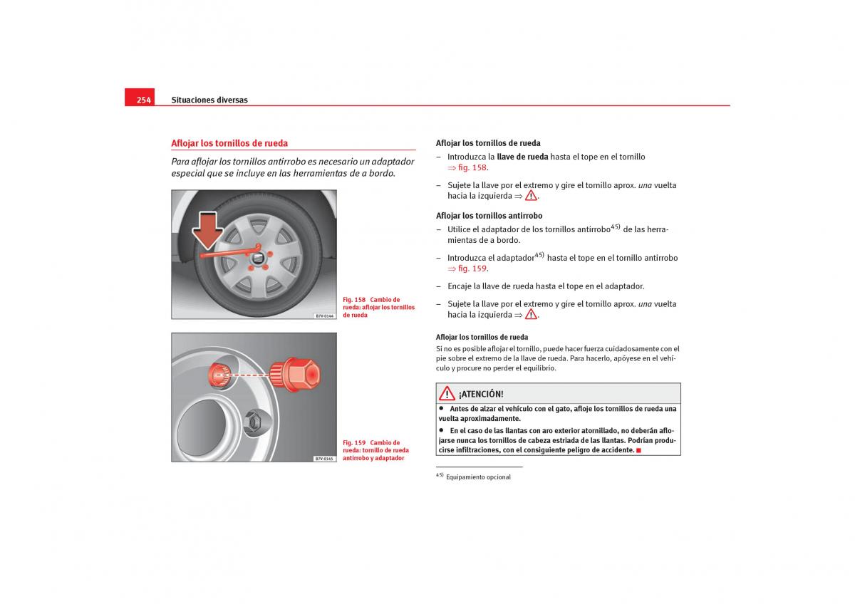 Seat Alhambra I 1 manual del propietario / page 256