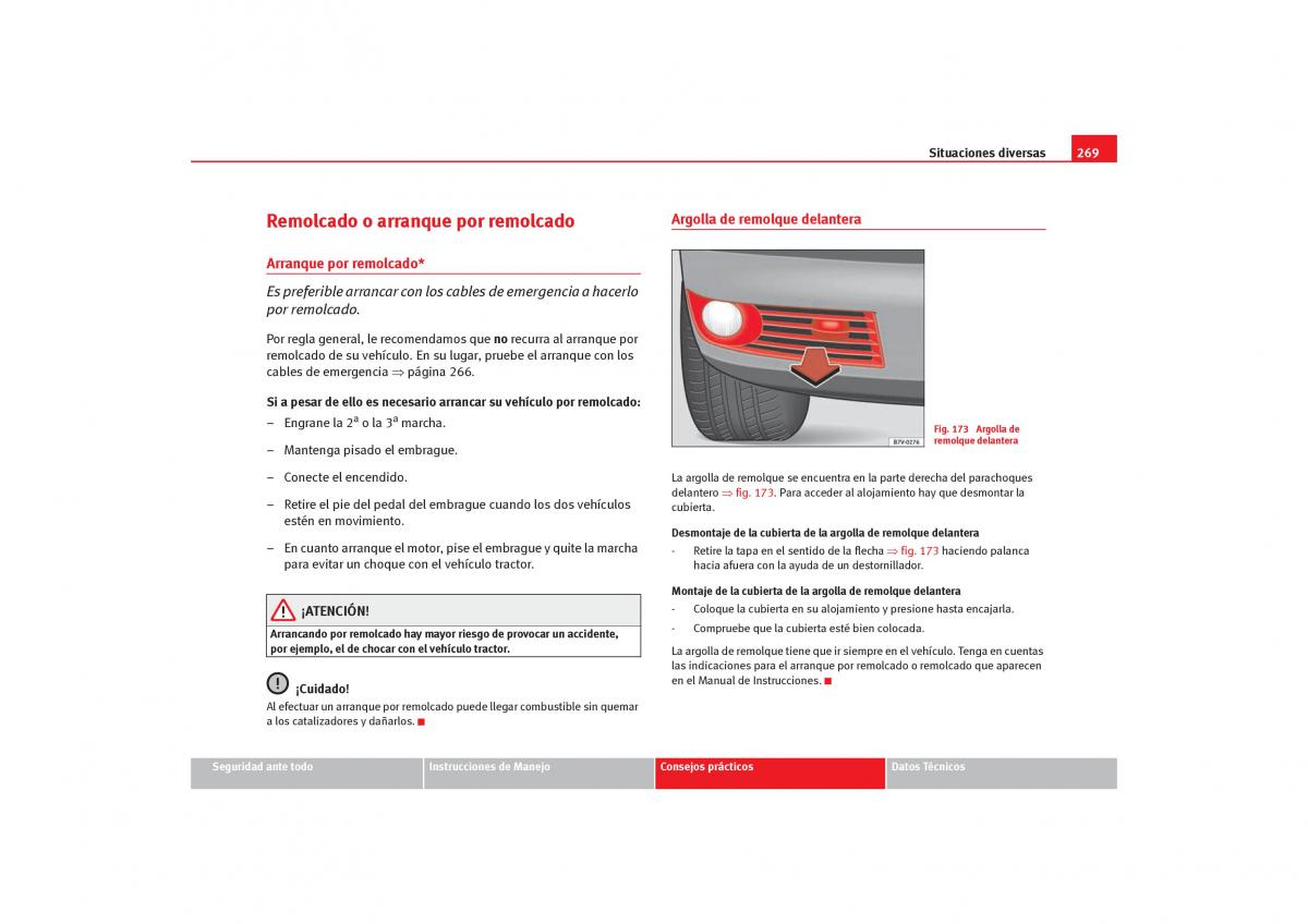 Seat Alhambra I 1 manual del propietario / page 271