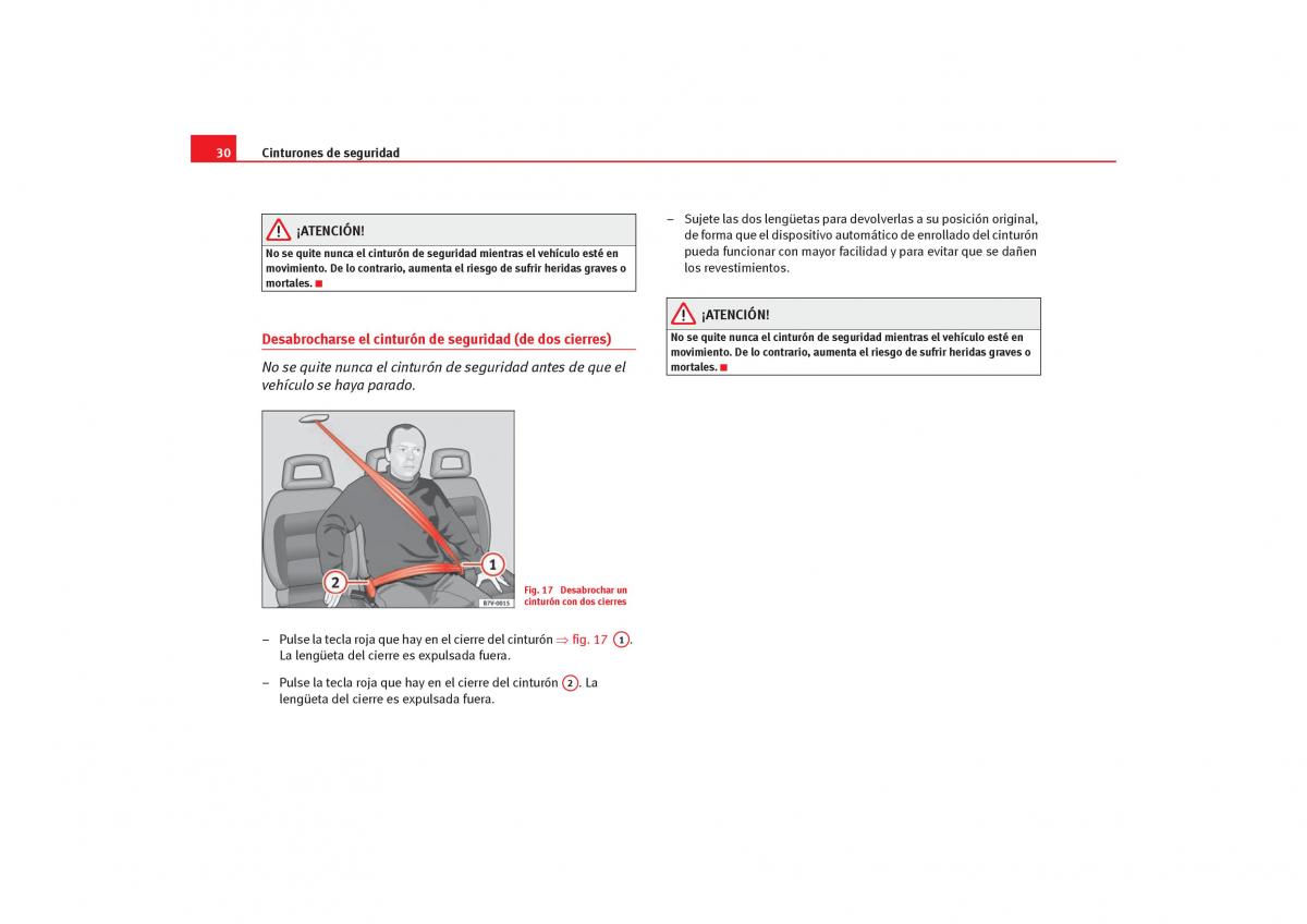 Seat Alhambra I 1 manual del propietario / page 32