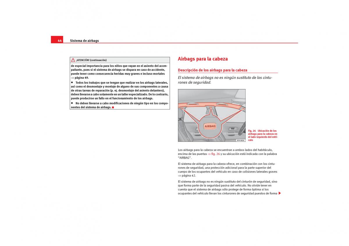 Seat Alhambra I 1 manual del propietario / page 46