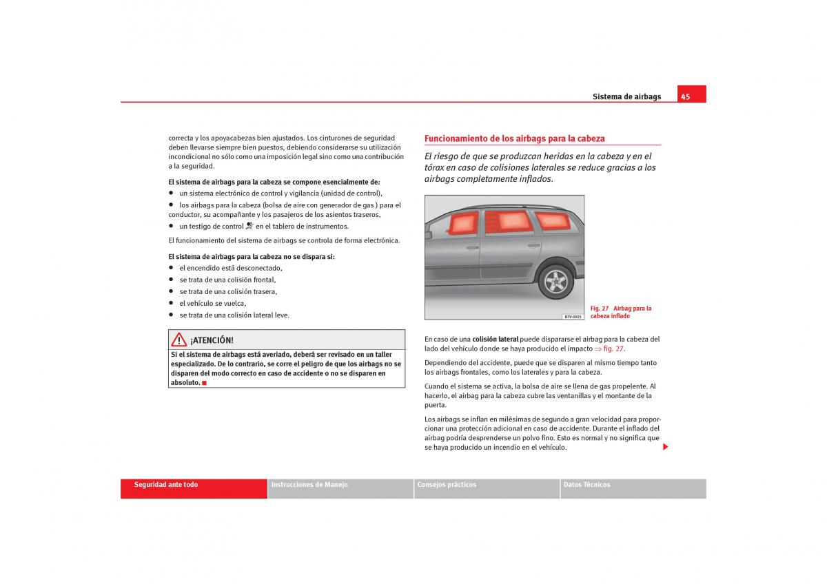 Seat Alhambra I 1 manual del propietario / page 47