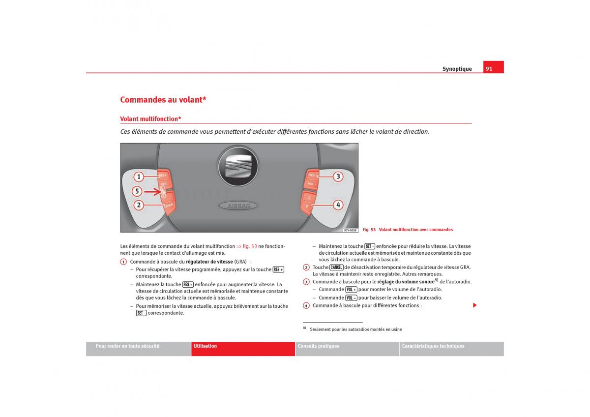 Seat Alhambra I 1 manuel du proprietaire / page 93