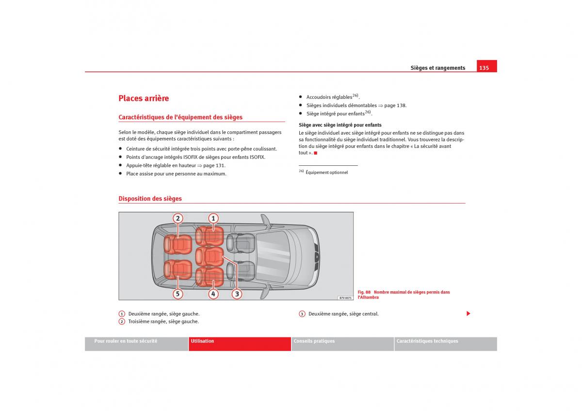 Seat Alhambra I 1 manuel du proprietaire / page 137