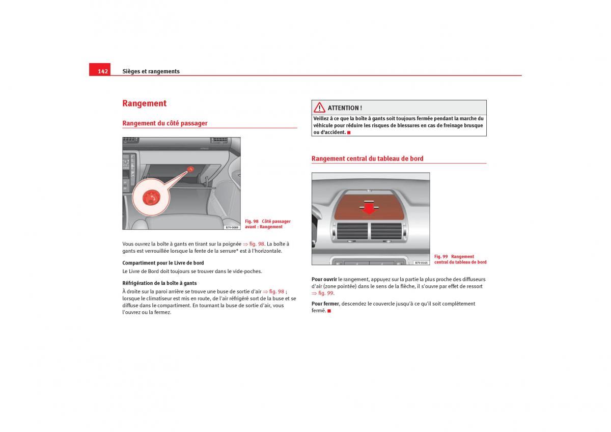 Seat Alhambra I 1 manuel du proprietaire / page 144