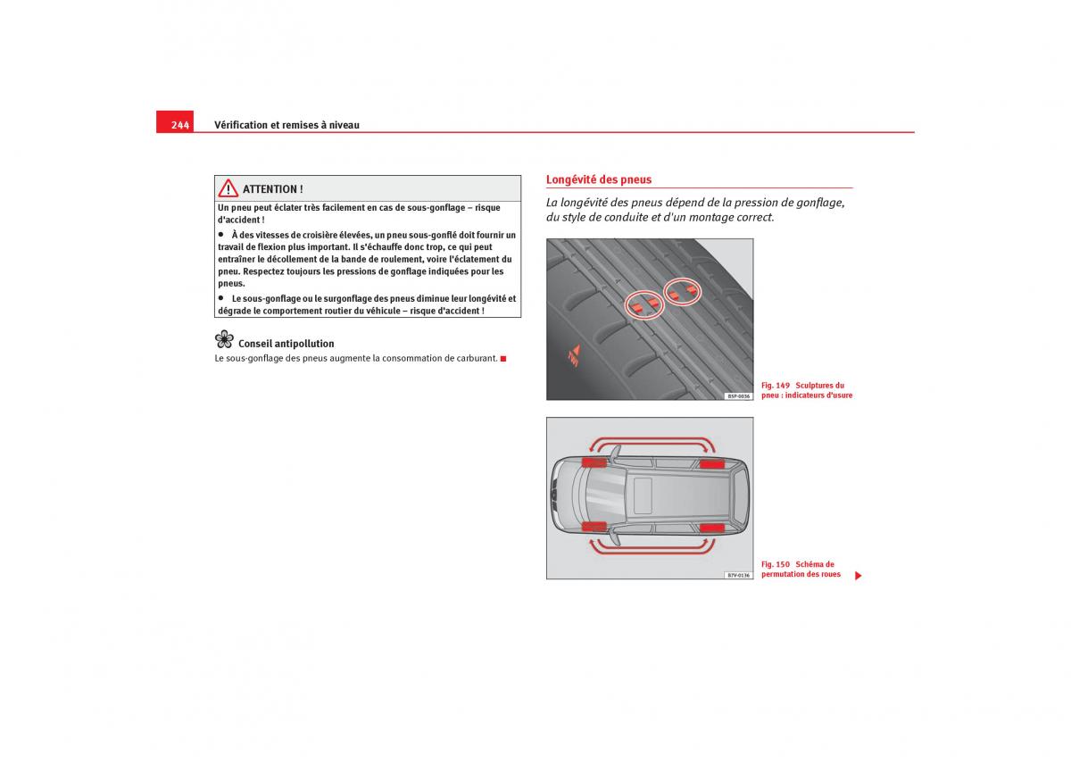 Seat Alhambra I 1 manuel du proprietaire / page 246