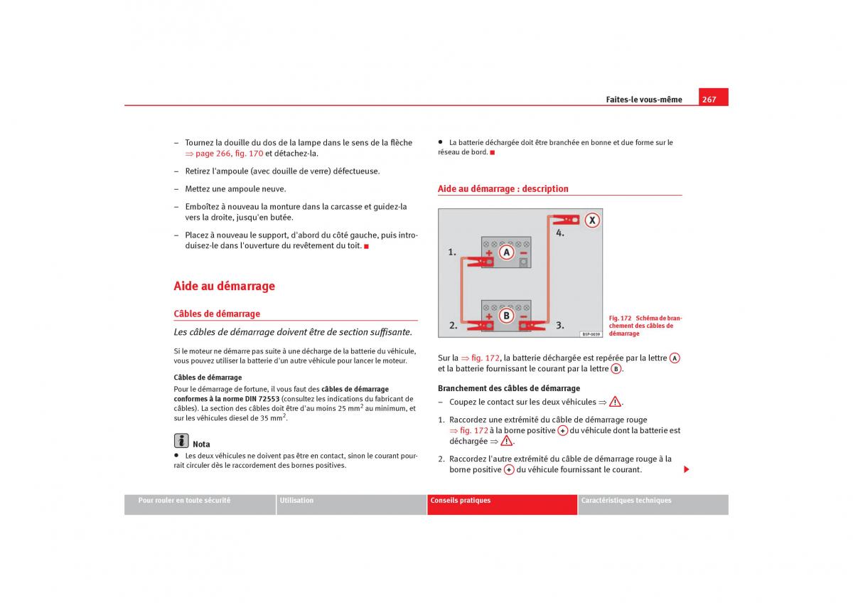 Seat Alhambra I 1 manuel du proprietaire / page 269