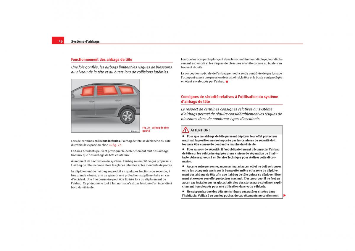 Seat Alhambra I 1 manuel du proprietaire / page 48