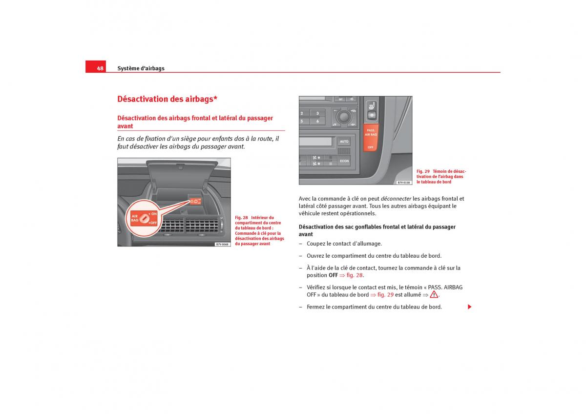 Seat Alhambra I 1 manuel du proprietaire / page 50