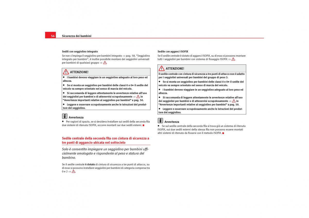 Seat Alhambra I 1 manuale del proprietario / page 58