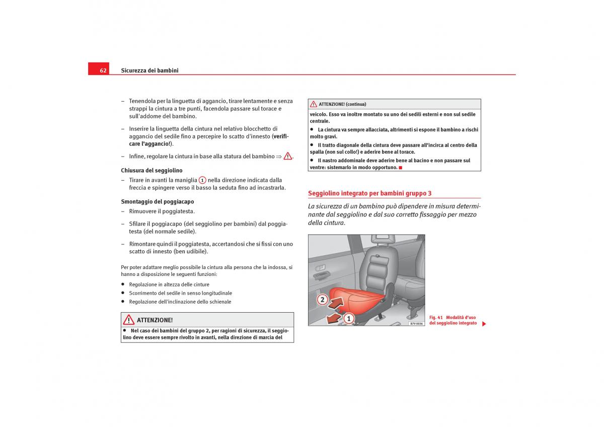 Seat Alhambra I 1 manuale del proprietario / page 64