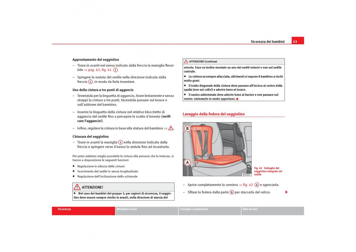 Seat Alhambra I 1 manuale del proprietario / page 65