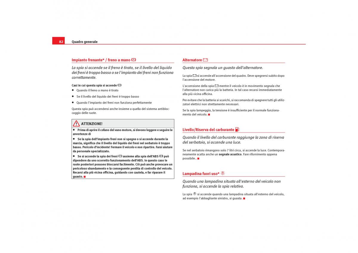 Seat Alhambra I 1 manuale del proprietario / page 84