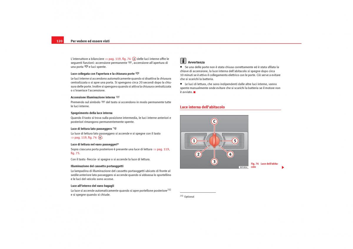 Seat Alhambra I 1 manuale del proprietario / page 122