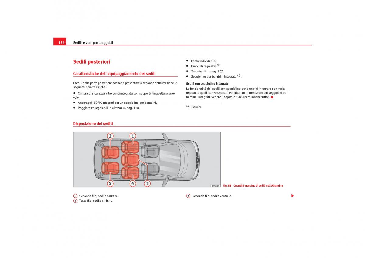 Seat Alhambra I 1 manuale del proprietario / page 136