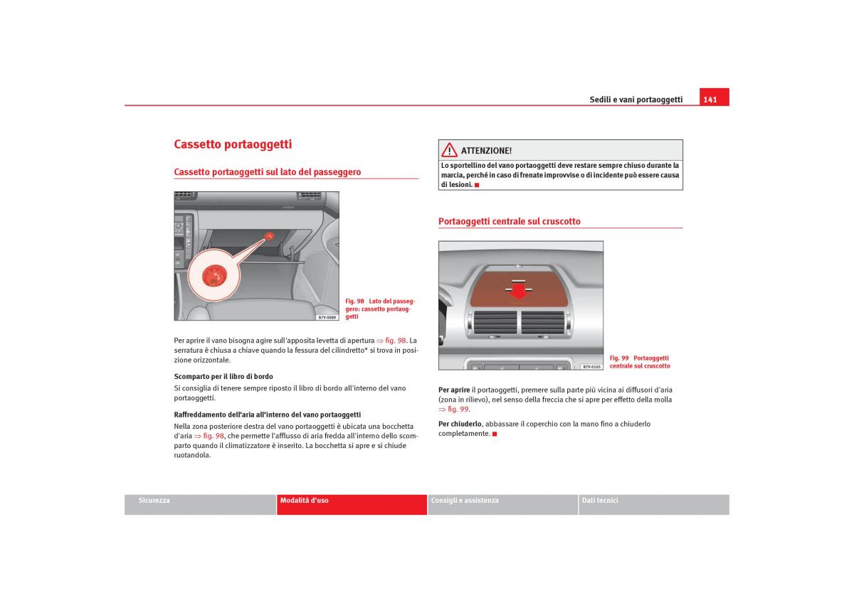 Seat Alhambra I 1 manuale del proprietario / page 143