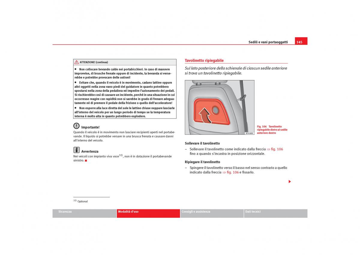 Seat Alhambra I 1 manuale del proprietario / page 147