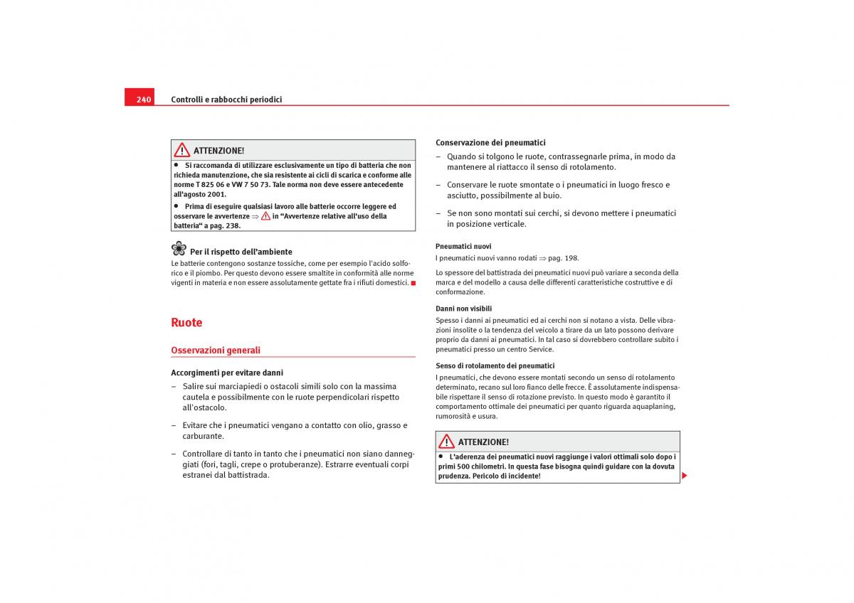 Seat Alhambra I 1 manuale del proprietario / page 242