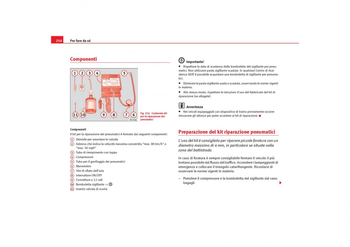 Seat Alhambra I 1 manuale del proprietario / page 252