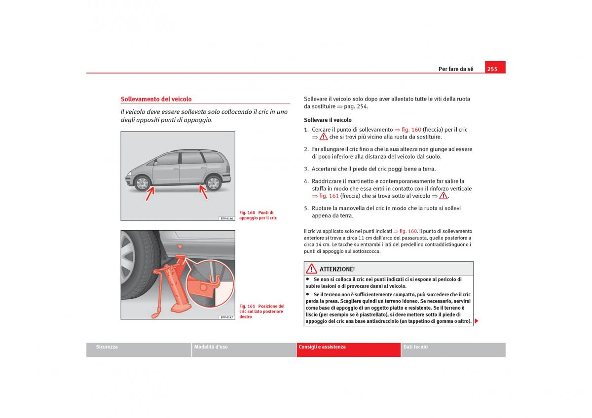 Seat Alhambra I 1 manuale del proprietario / page 257