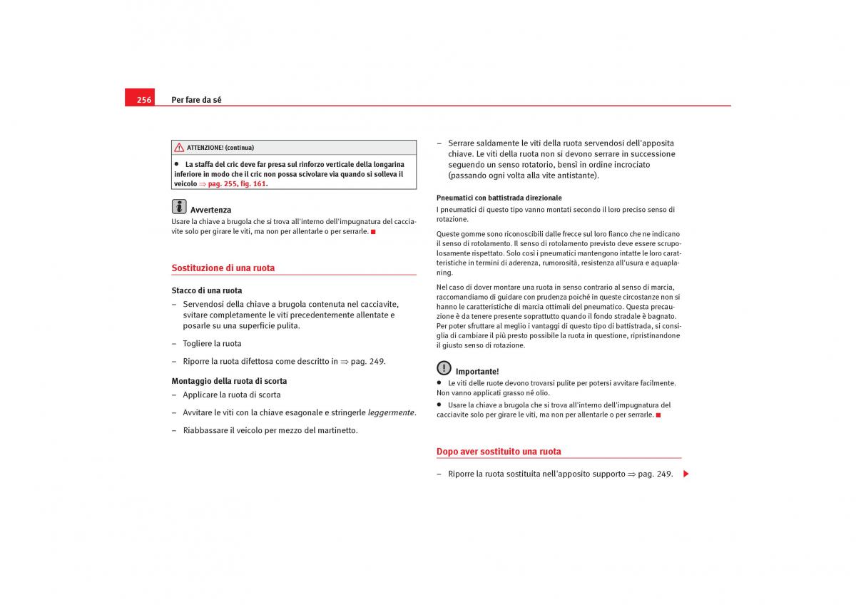 Seat Alhambra I 1 manuale del proprietario / page 258