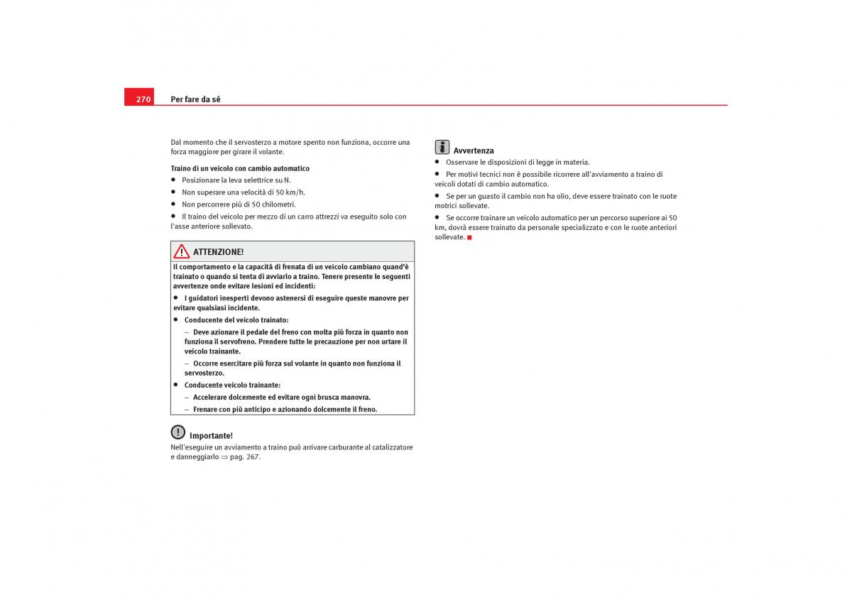 Seat Alhambra I 1 manuale del proprietario / page 272