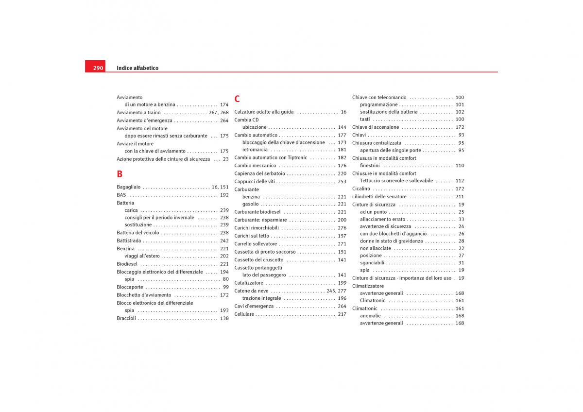 Seat Alhambra I 1 manuale del proprietario / page 292