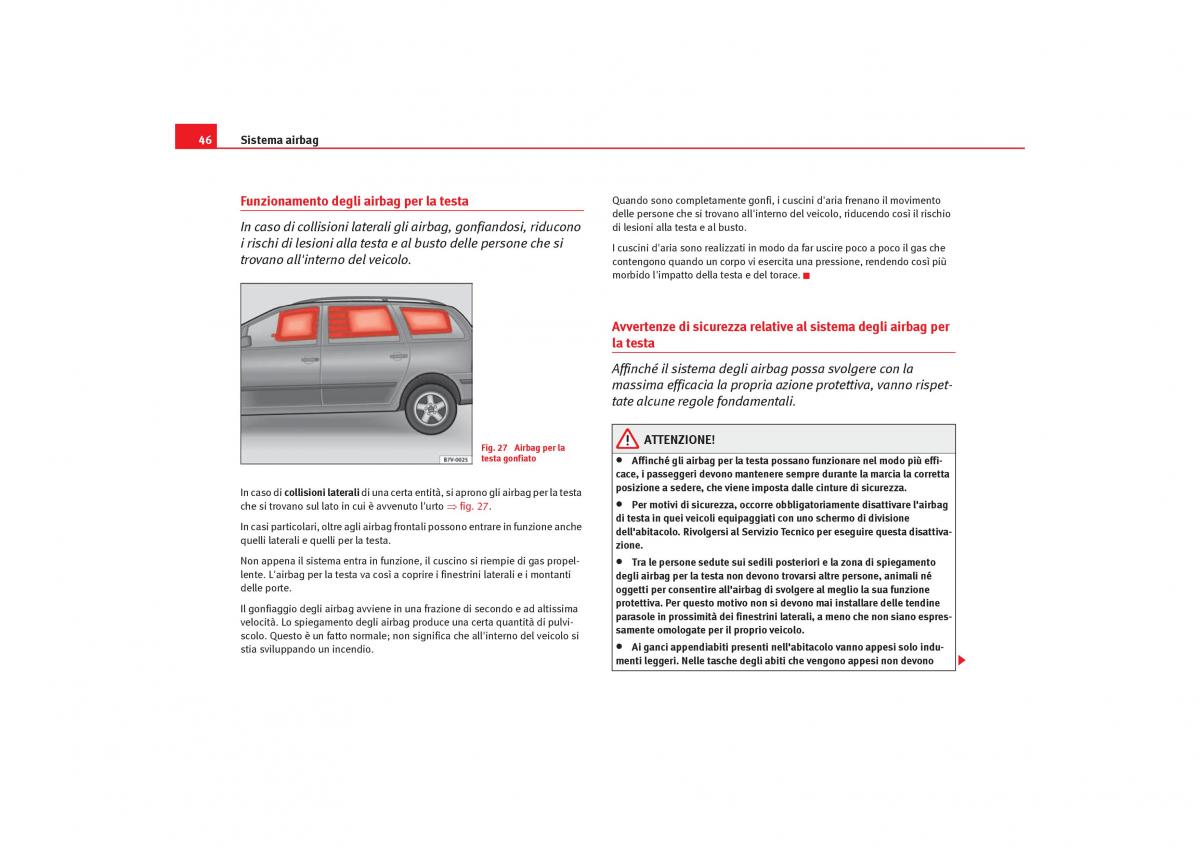 Seat Alhambra I 1 manuale del proprietario / page 48