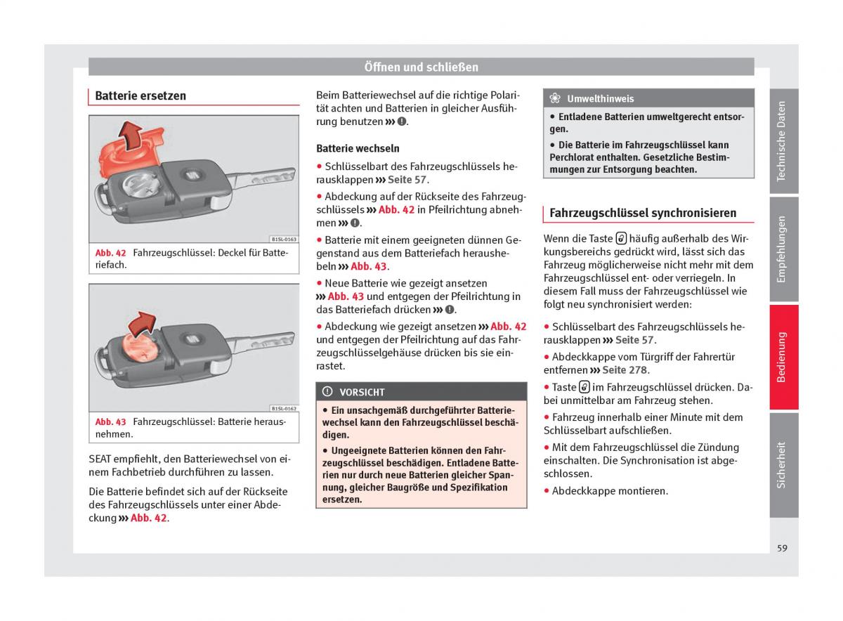 Seat Alhambra II 2 Handbuch / page 61