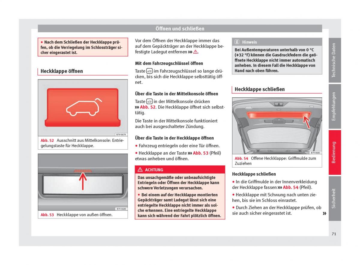 Seat Alhambra II 2 Handbuch / page 73