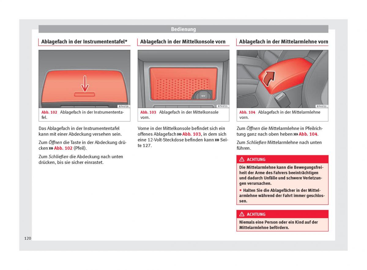 Seat Alhambra II 2 Handbuch / page 122