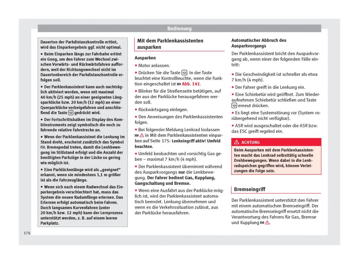 Seat Alhambra II 2 Handbuch / page 178