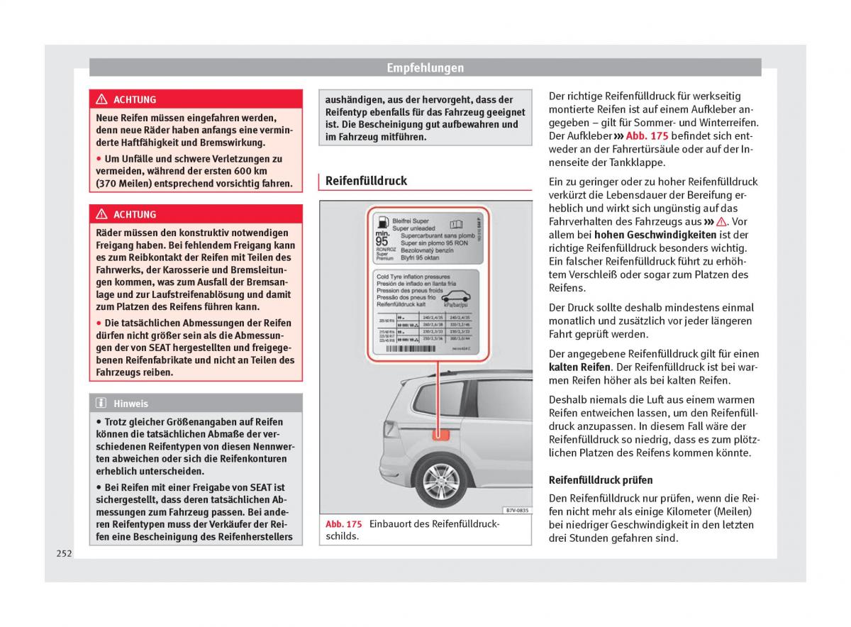 Seat Alhambra II 2 Handbuch / page 254