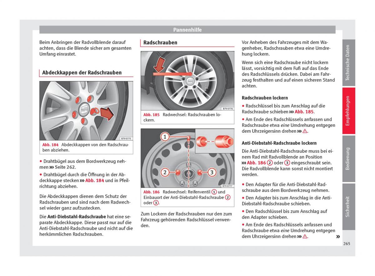 Seat Alhambra II 2 Handbuch / page 267