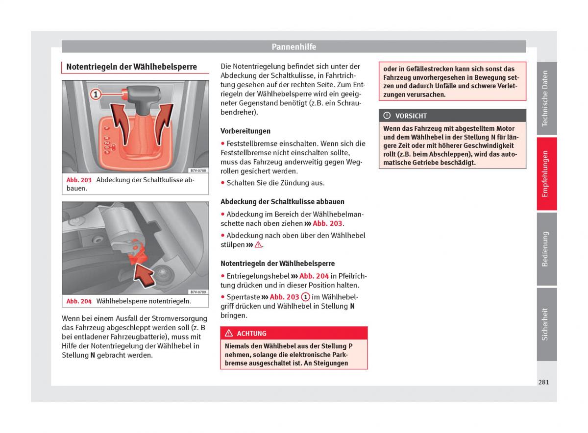 Seat Alhambra II 2 Handbuch / page 283