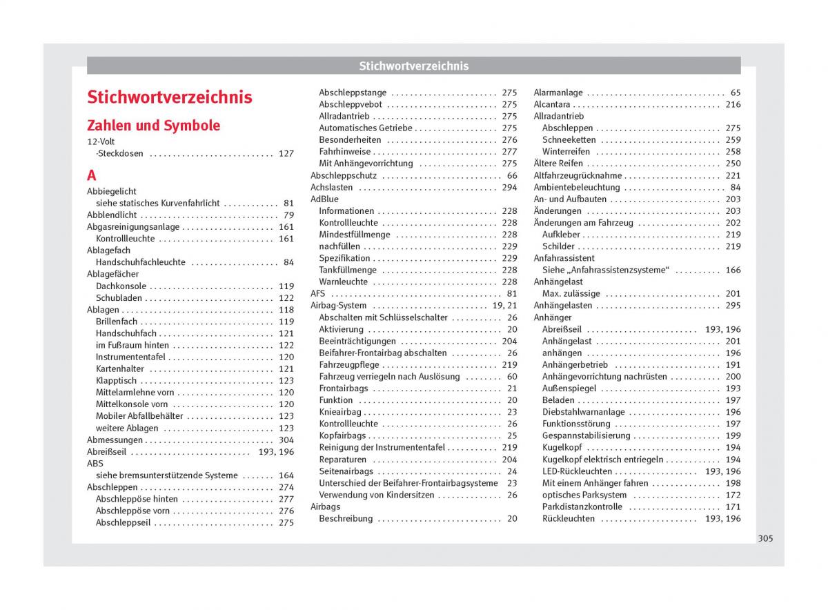 Seat Alhambra II 2 Handbuch / page 307