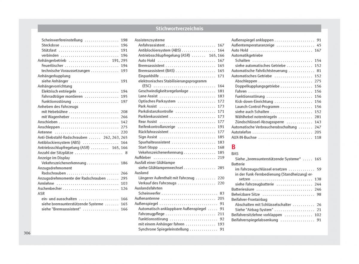 Seat Alhambra II 2 Handbuch / page 308