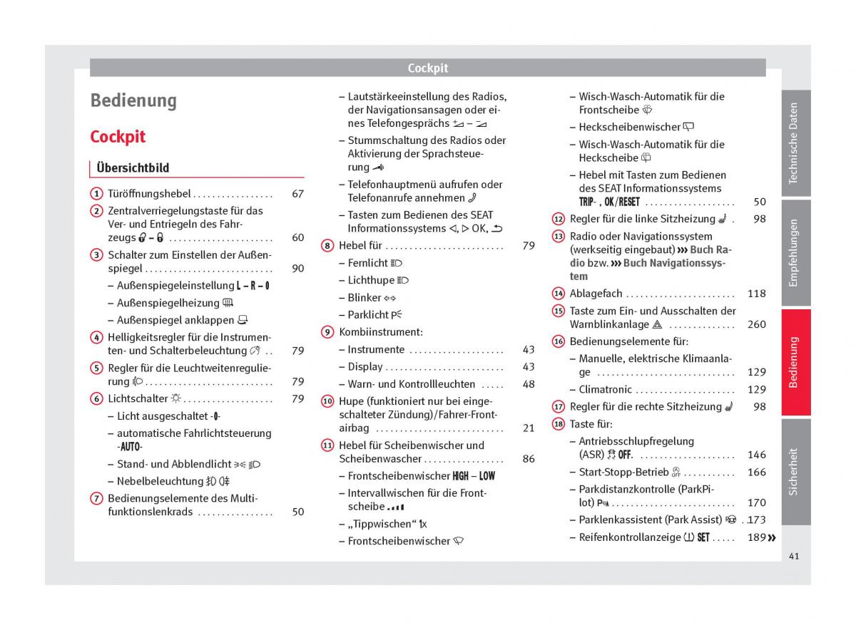 Seat Alhambra II 2 Handbuch / page 43