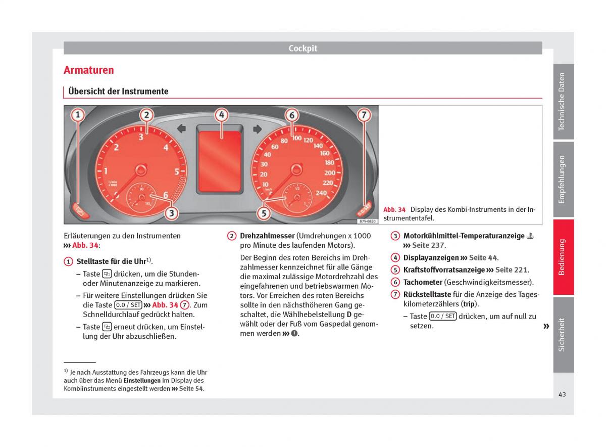 Seat Alhambra II 2 Handbuch / page 45