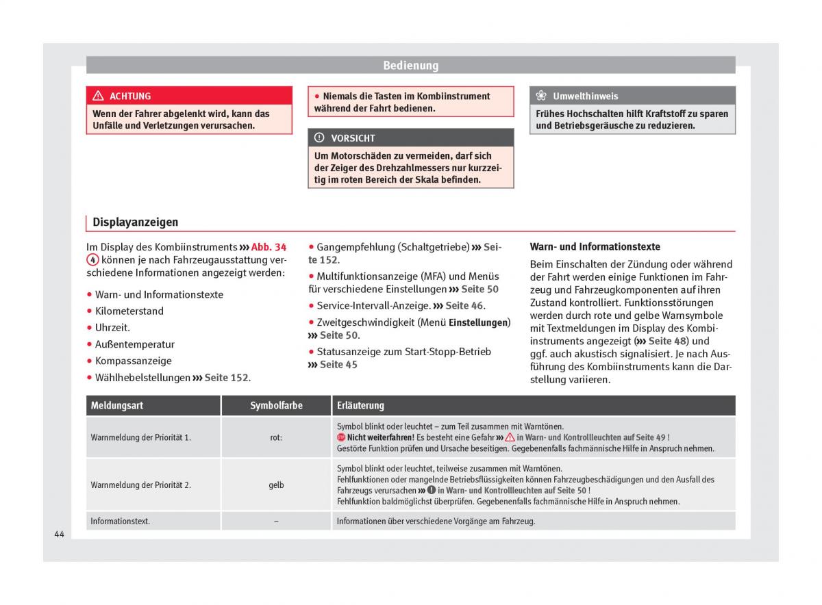 Seat Alhambra II 2 Handbuch / page 46