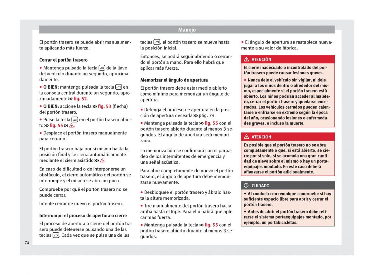 Seat Alhambra II 2 manual del propietario / page 76