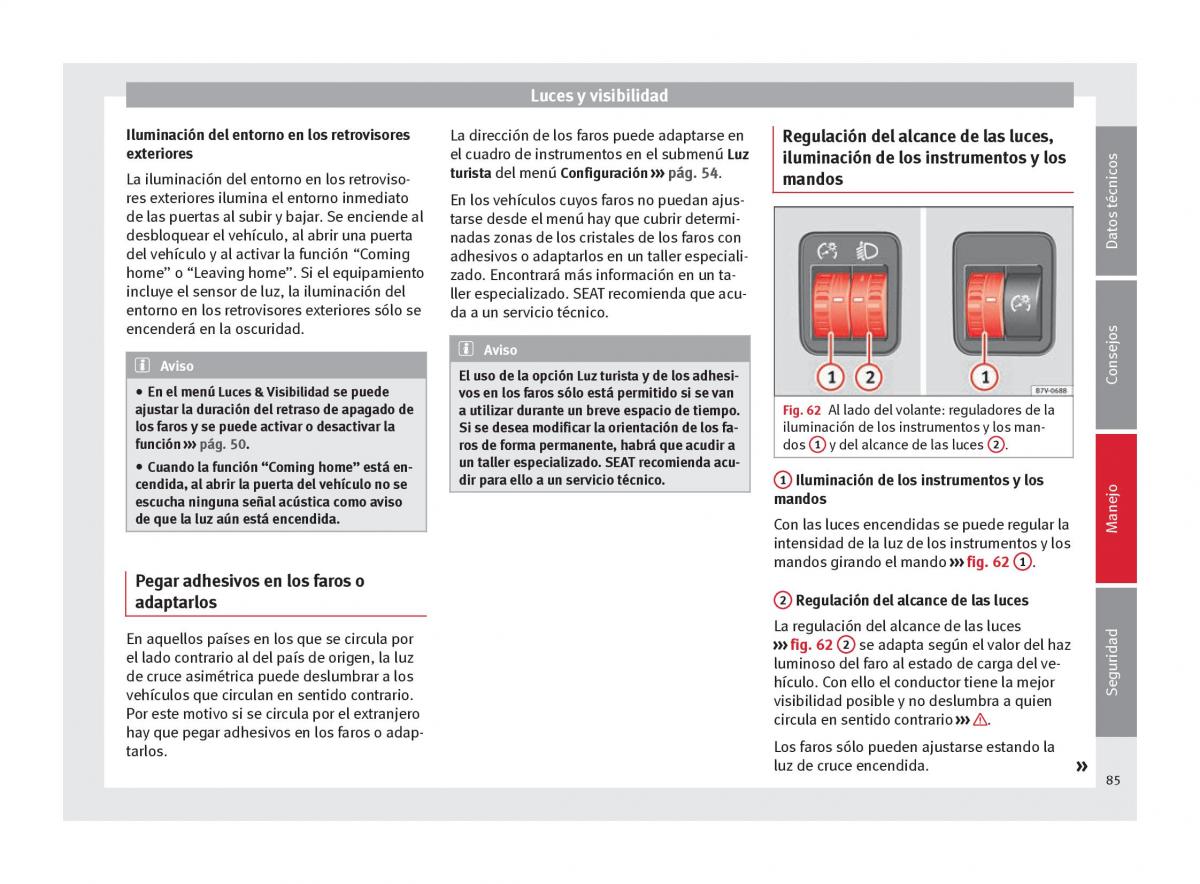 Seat Alhambra II 2 manual del propietario / page 87