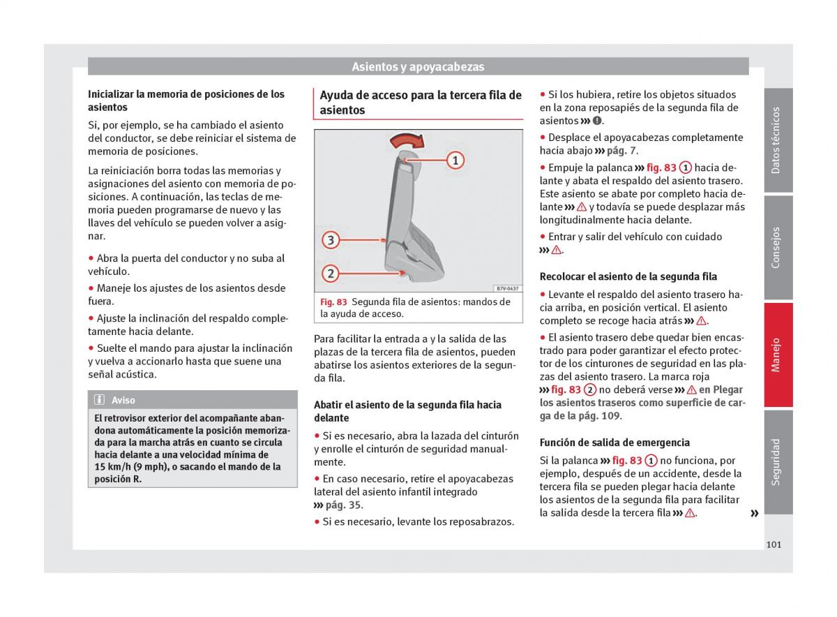 Seat Alhambra II 2 manual del propietario / page 103