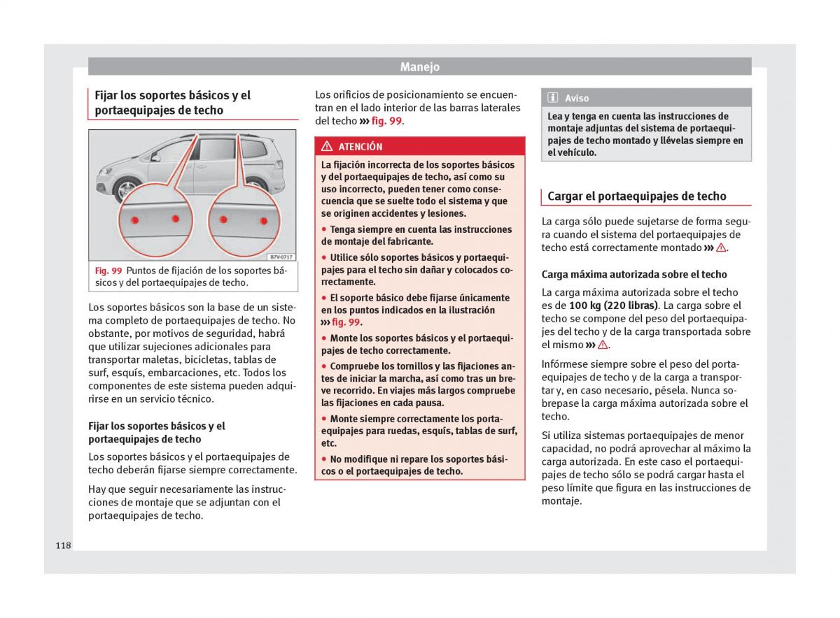 Seat Alhambra II 2 manual del propietario / page 120