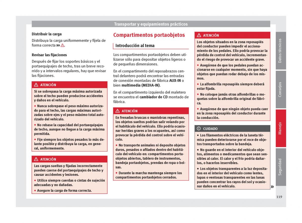 Seat Alhambra II 2 manual del propietario / page 121