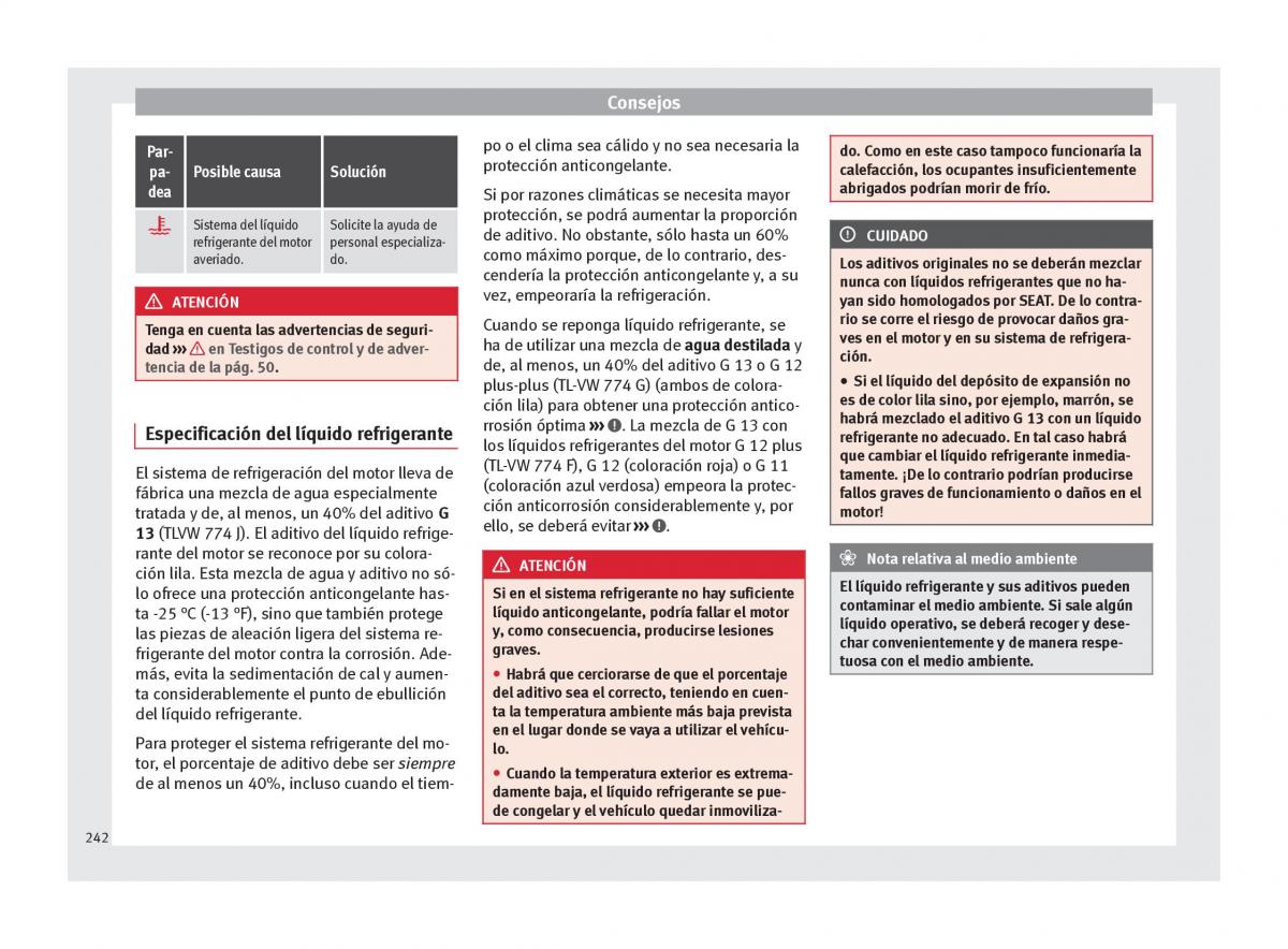 Seat Alhambra II 2 manual del propietario / page 244