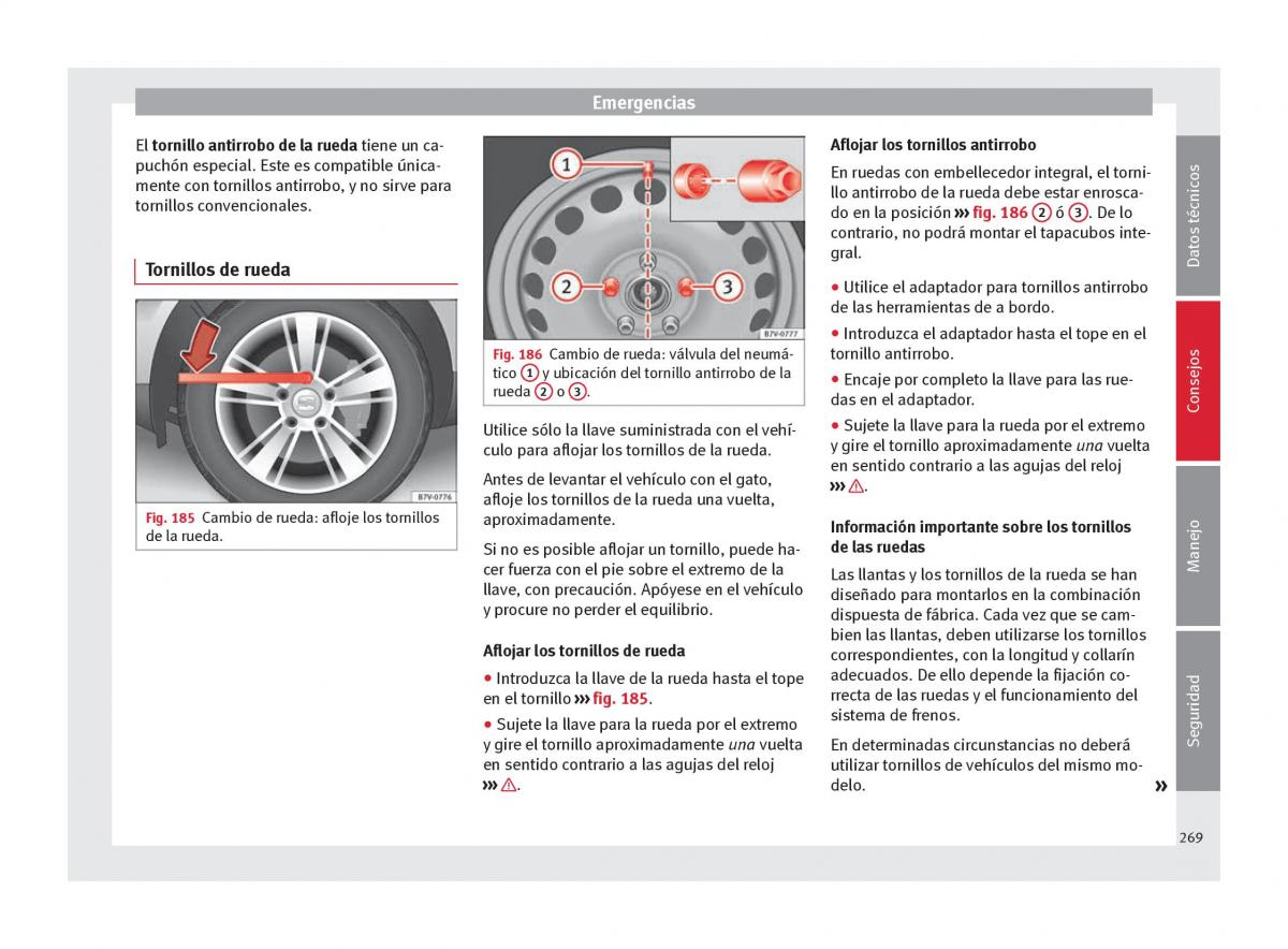 Seat Alhambra II 2 manual del propietario / page 271